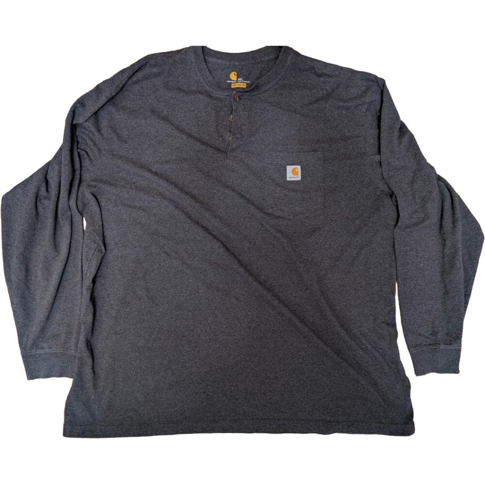 Carhartt Long Sleeve Shirt Mens 3XL Original Fit Gray Pocket K128 CRH
